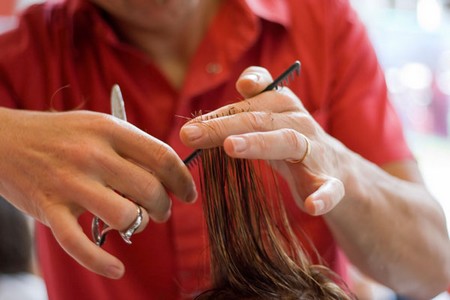 cutting hair
